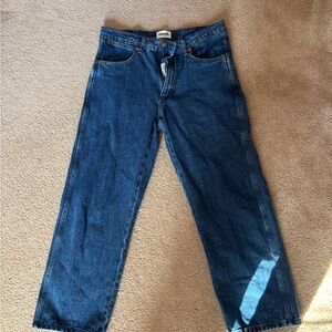 Wrangler Men's Deep Blue Straight Jeans